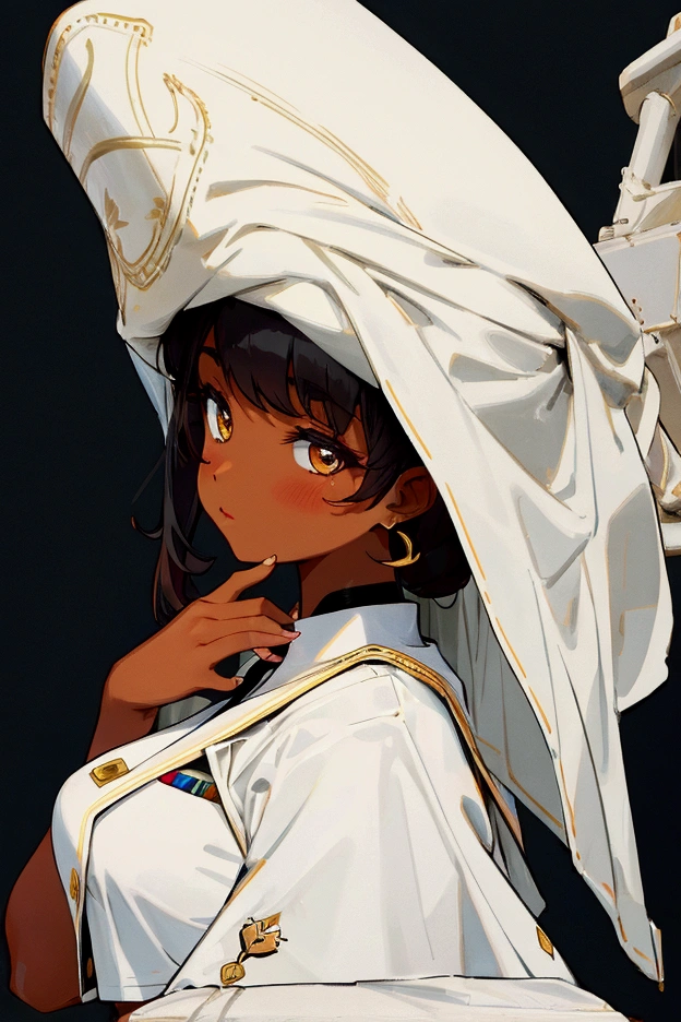 dark hair,tan skin,marine girl