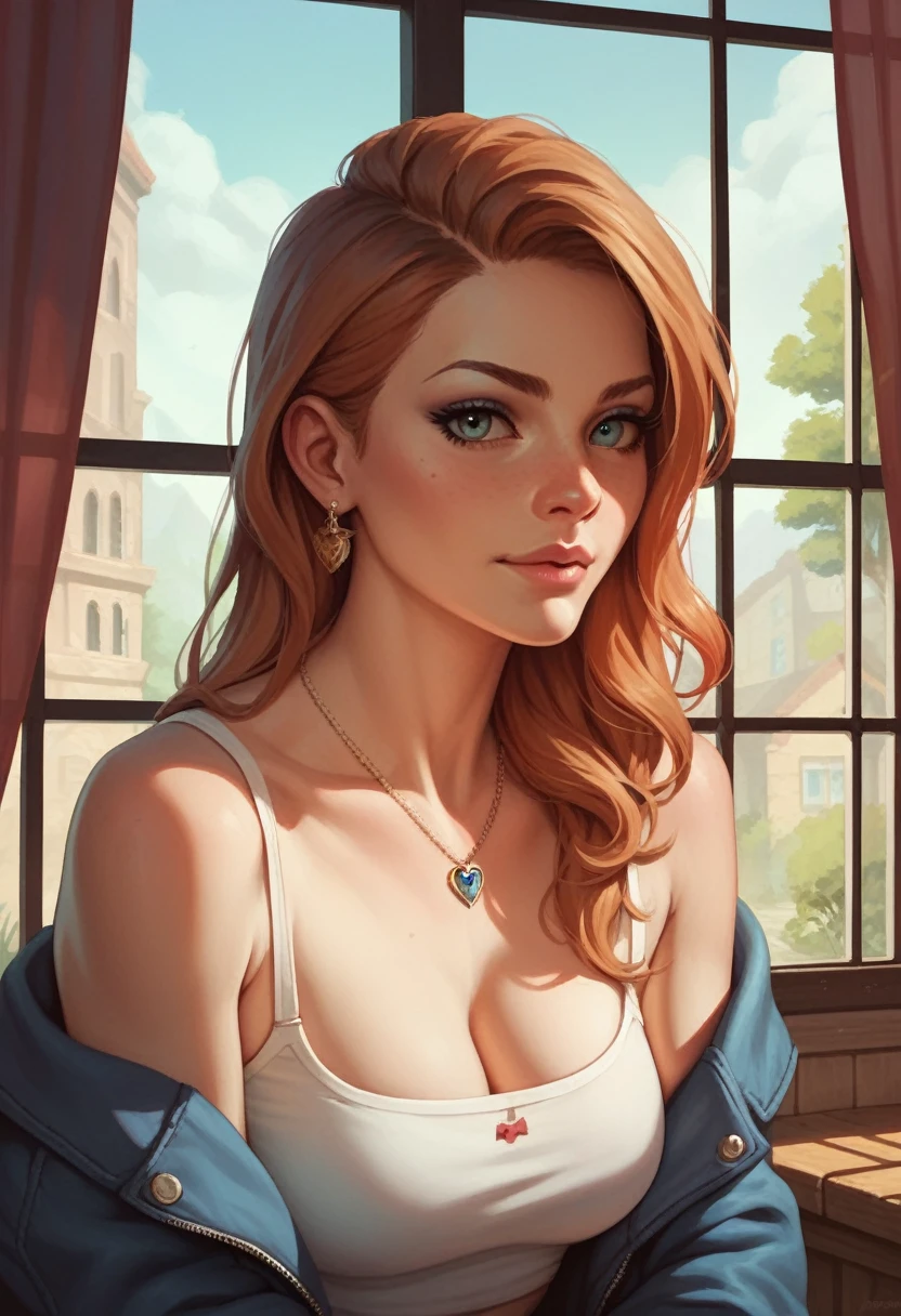 Woman  look at you window