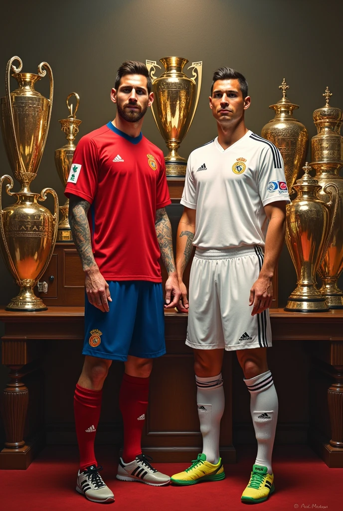 Messi and Cristiano retired with all their trophies