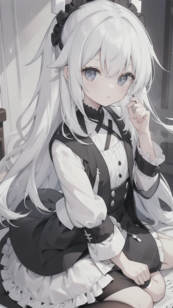 black and white hair