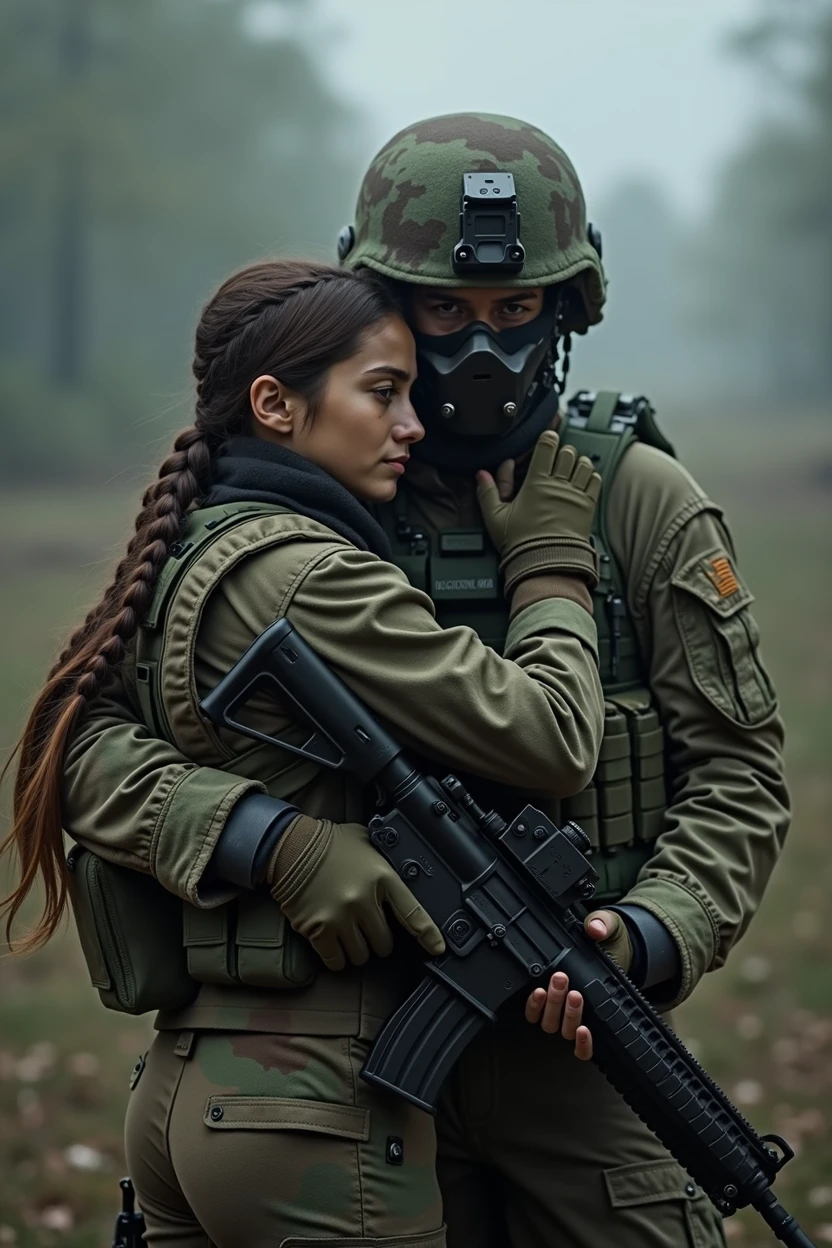 a soldier with a hostage after saving there
