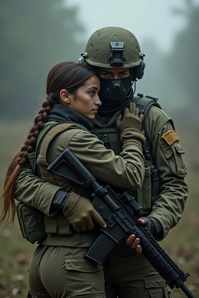 a soldier with a hostage after saving there