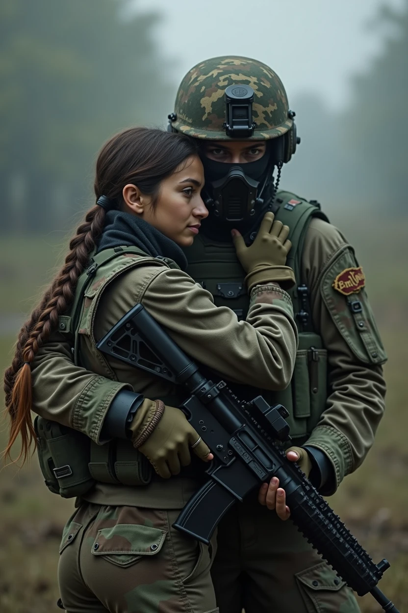a soldier with a hostage after saving there