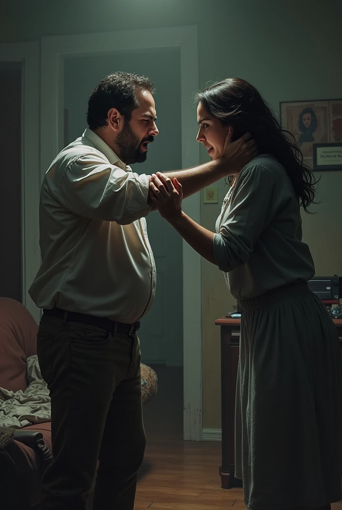 Husband slapping wife