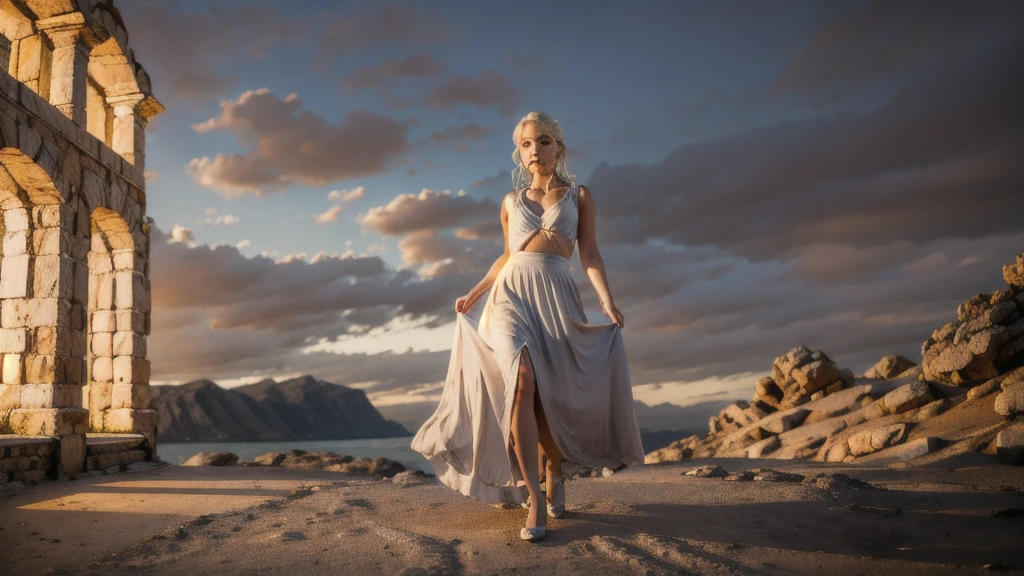 complete view (1 girl: 1.8)(portrait of a daenerys targarien lifting skirt and showing off knickers), (in long dress historical intimate, detailded: 1.3),(bright lighting: 1.3)(knickers: 1.3), (very detailded face: 1.4), (white background: 1.2), (8k, ultra HD, dslr, high qualiy, cinematic lighting, bokeh), (Dramatic, rewarded photography, incredible masterpiece: 1.3)