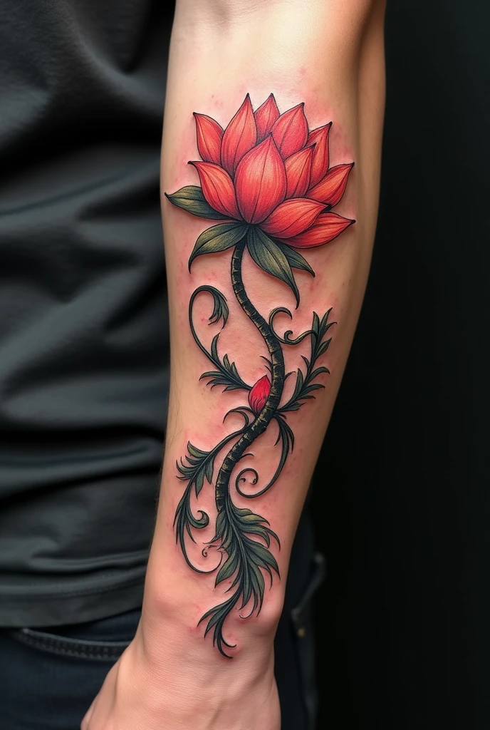 Lotus flower tattoo inspired by Japan 