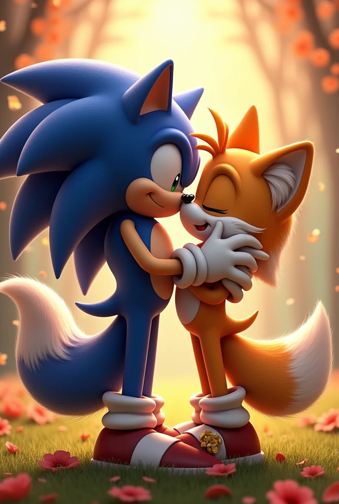 Sonic kissing tails romantic tongue kisses sex

