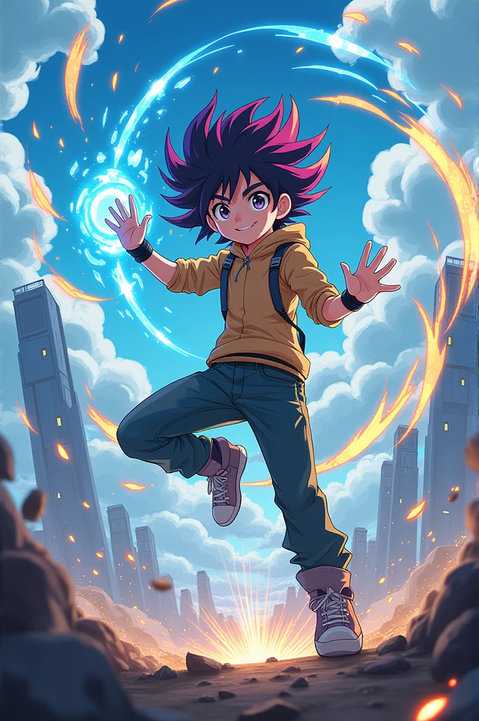 Anime character with matter