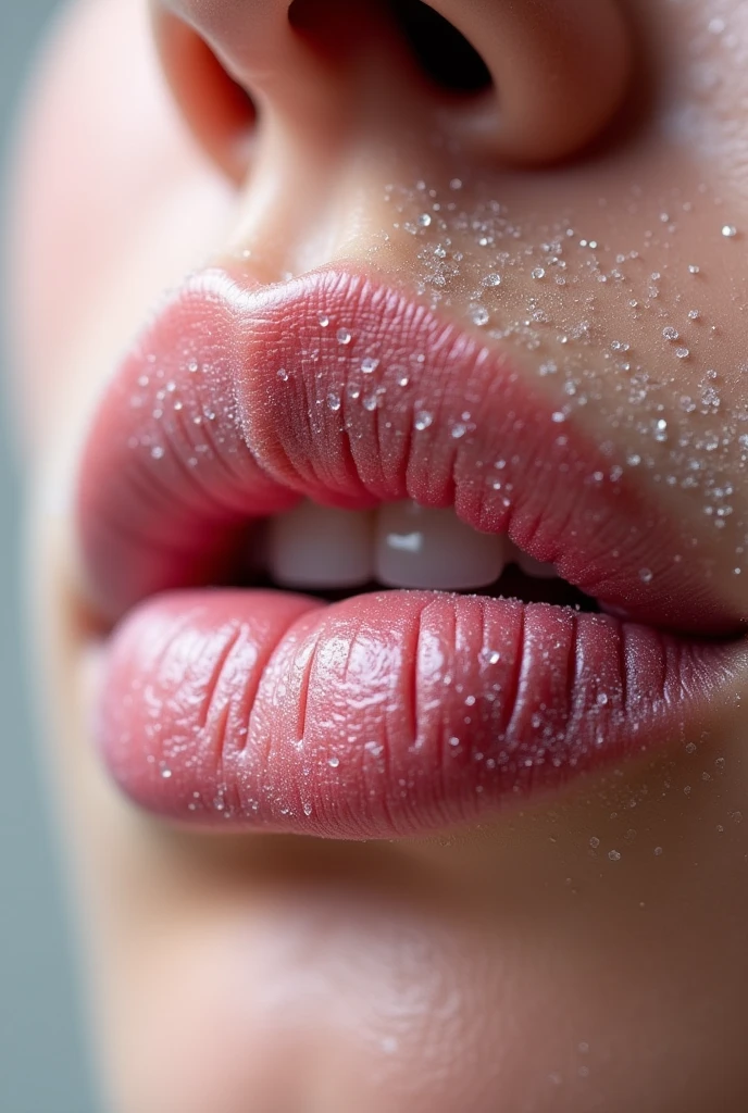 Lips with sugar 
