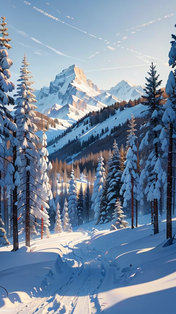 Here's a prompt for generating an AI image of a snow environment with an 8K quality illusion:
"Create a breathtaking 8K quality image of a snow-covered landscape during the daytime. The scene should depict a serene, pristine winter wonderland with sparkling snow under a bright, clear sky. Include elements such as snow-draped trees, gentle snowdrifts, and distant mountain peaks. The overall atmosphere should evoke a sense of calm and majesty, with the sunlight reflecting off the snow, creating an almost ethereal, illusionary effect."