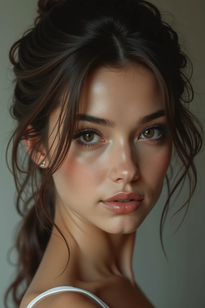 Femme regardant la caméra