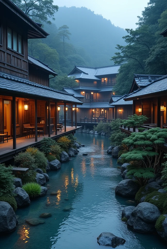 Spirited Away hot spring inn、Ginzan Onsen、Front image of the inn、mysterious