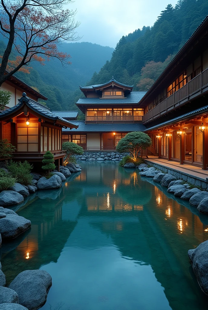 Spirited Away hot spring inn、Ginzan Onsen、Front image of the inn、mysterious