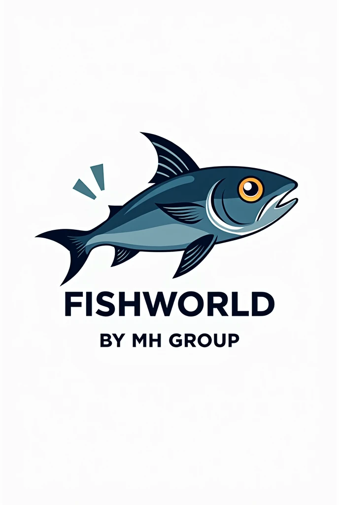 Logo of online fresh fish stall named 'FISHWORLD By MH GROUP'