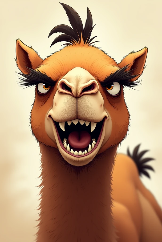 camel with a face of the angry bird cartoon