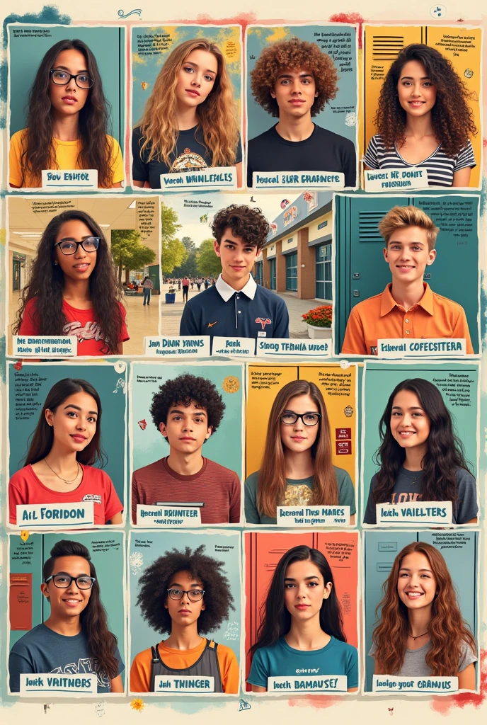 Page of a high school yearbook 