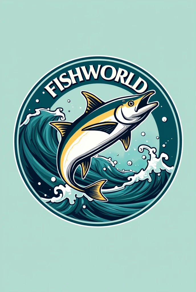 Logo of  fresh sea fish shop named 'FISHWORLD By MH GROUP'