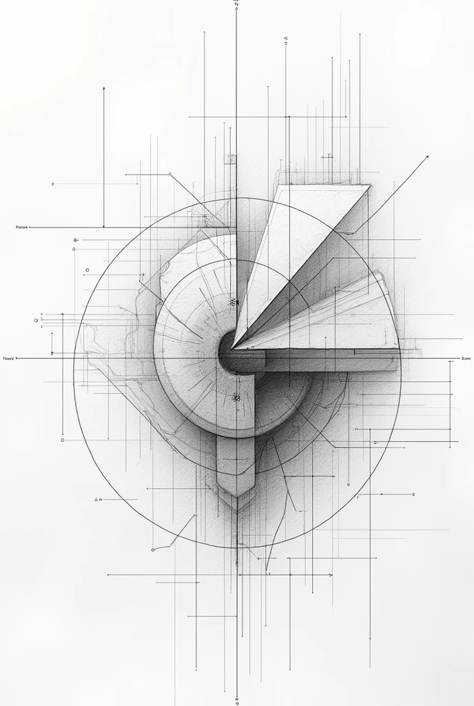 Make a drawing that represents analytical geometry and descriptive statistics