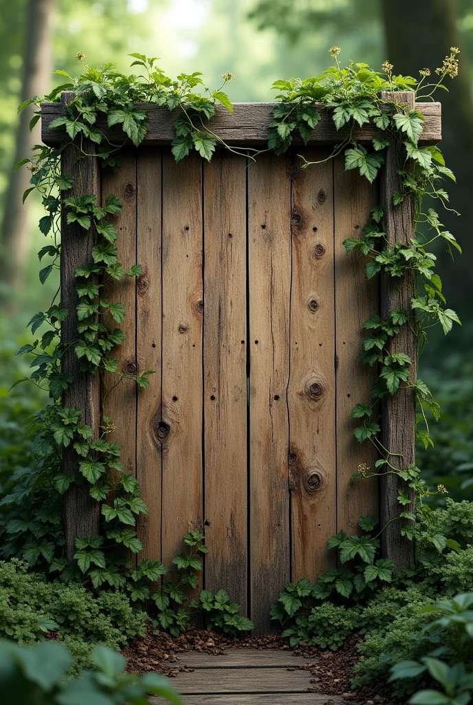 A BOARD WITH vines around it