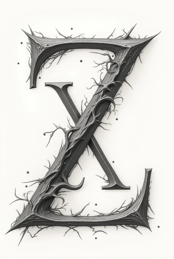 Create a featured image of the letter Z, and right behind the letter Y and X a little smaller, create as if it had been drawn