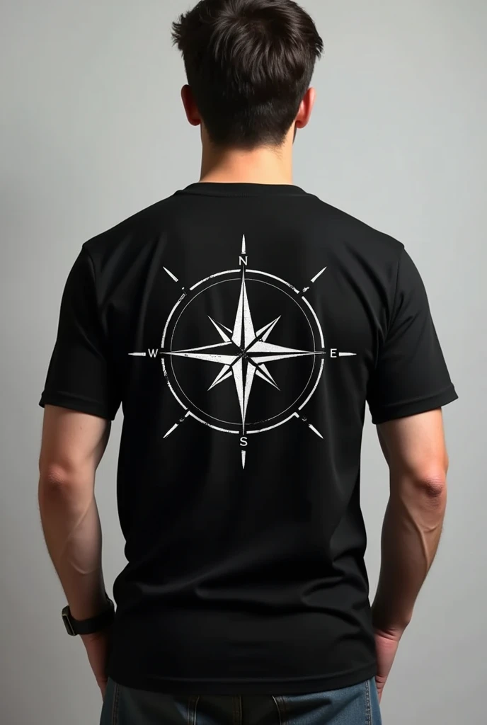 I would like to create a custom black shirt for the cartographic and surveying engineering course with a compass on the back.
