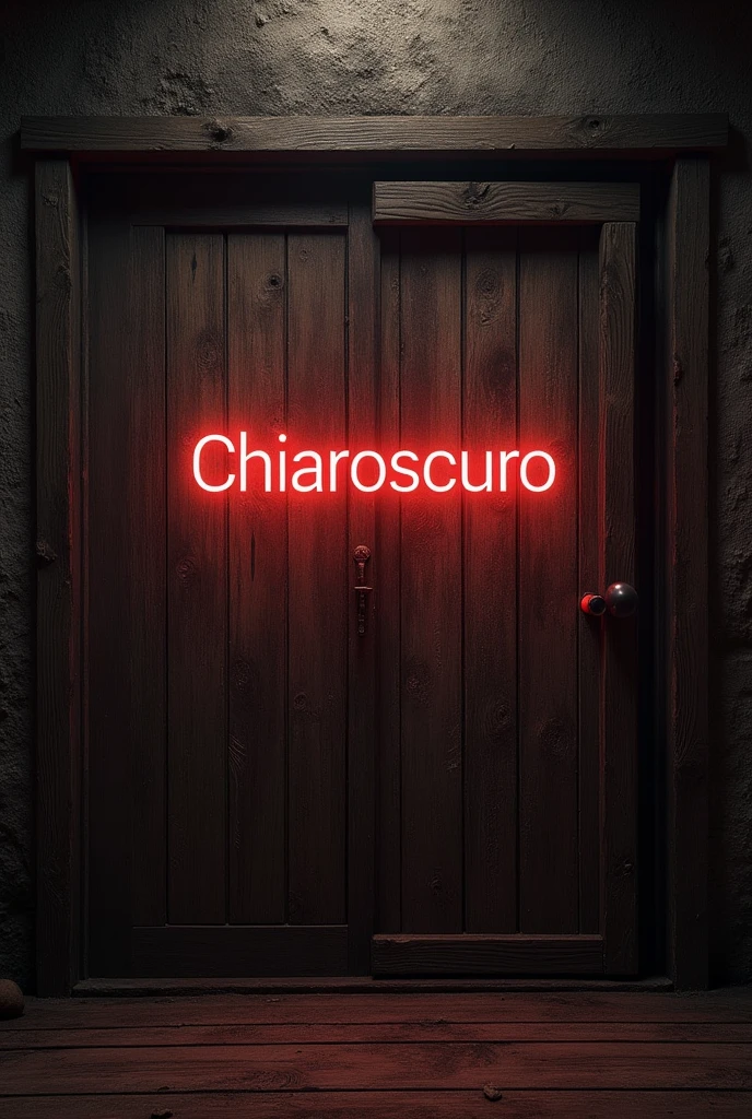 Generate a post. Rustic with tones of red, brown, grey and black. Mention the text "Chiaroscuro is out now!"