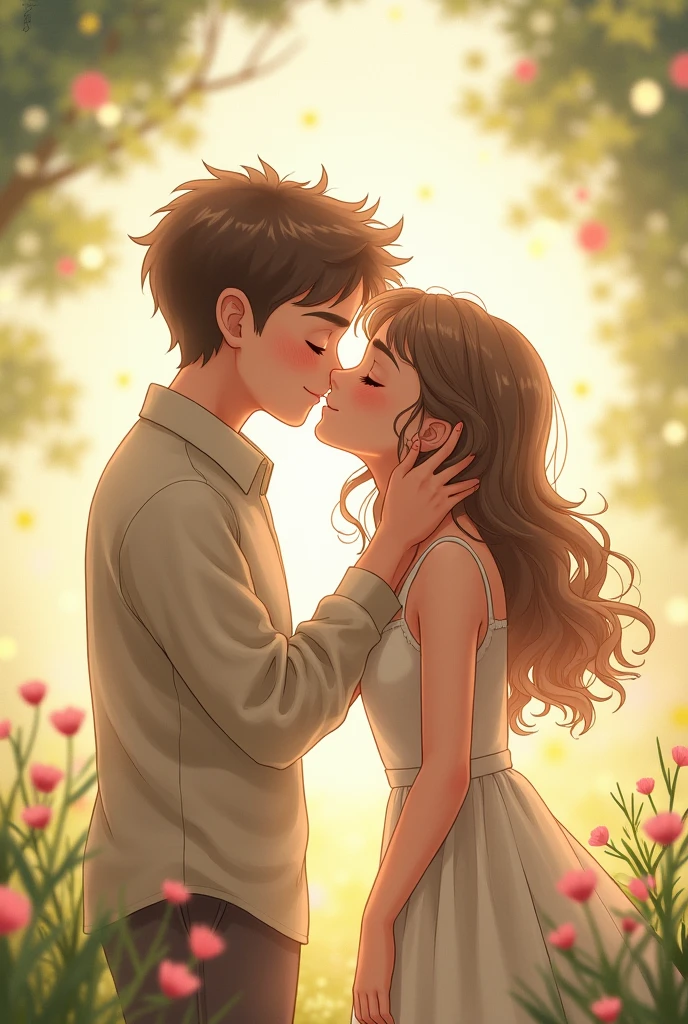 Girl kiss boy