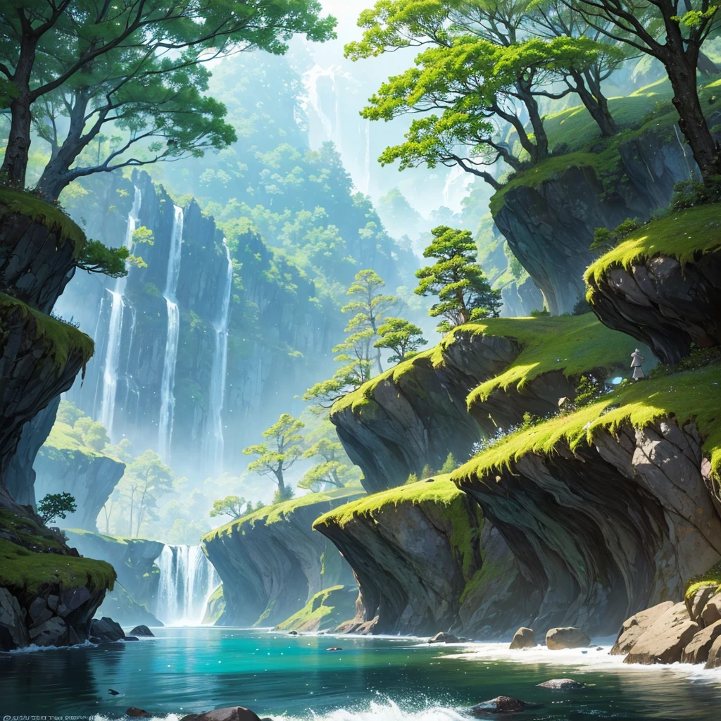 Here’s a prompt you can use for generating a natural anime-style world image:
"A vibrant anime world set in a lush, green forest with towering ancient trees covered in moss. A sparkling river winds through the landscape, reflecting the warm sunlight that filters through the leaves. In the distance, a majestic mountain range with snow-capped peaks rises against a clear blue sky. Cute, mystical creatures like foxes with glowing eyes, and birds with shimmering feathers are scattered throughout the scene. The atmosphere is serene and magical, with a gentle breeze causing the leaves to rustle and the water to ripple slightly. The overall mood is peaceful and full of wonder."
This prompt should help create a detailed and immersive anime-style natural world.
