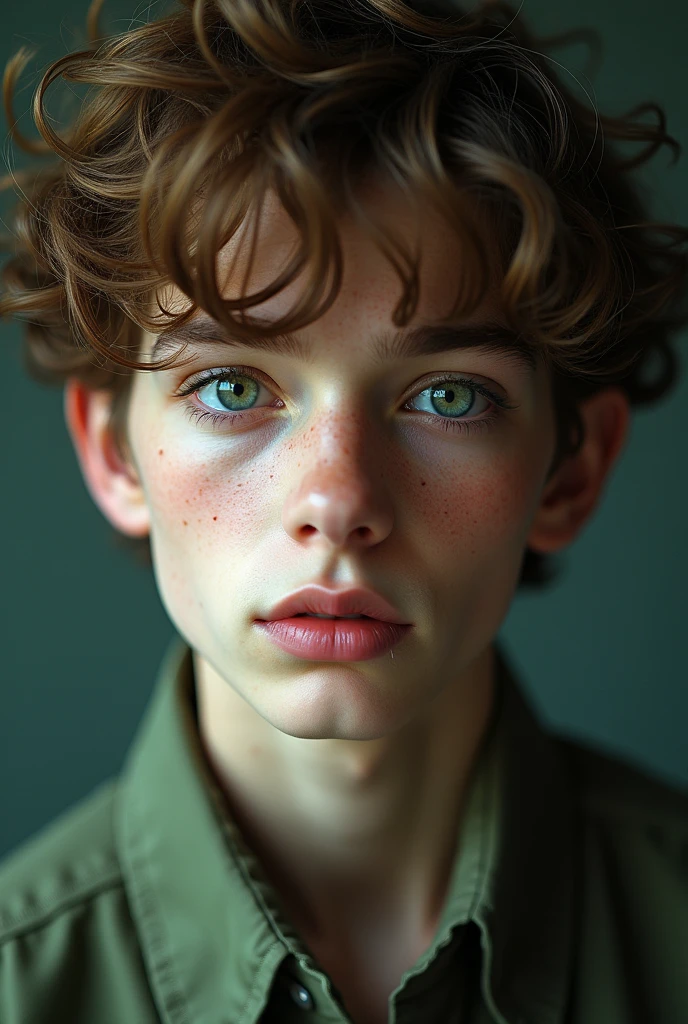 4 d, face, 23 year old boy with green eyes and surreal beauty