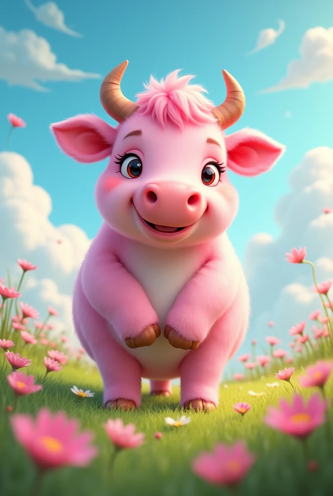 A pink cow