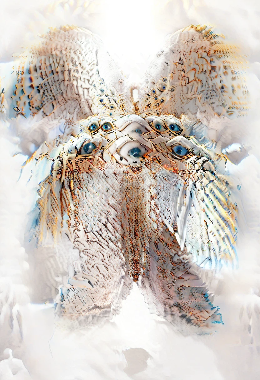 Beautiful Seraphim, golden sky, the sky is blue, Shaboura, Feather wings, big eyes, Biblical accurate angel, featuring.biblaccurang, Masterpiece, sad, real, Hinge
