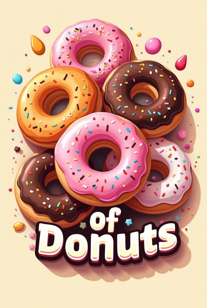 Create a logo that says “World of Donuts”
