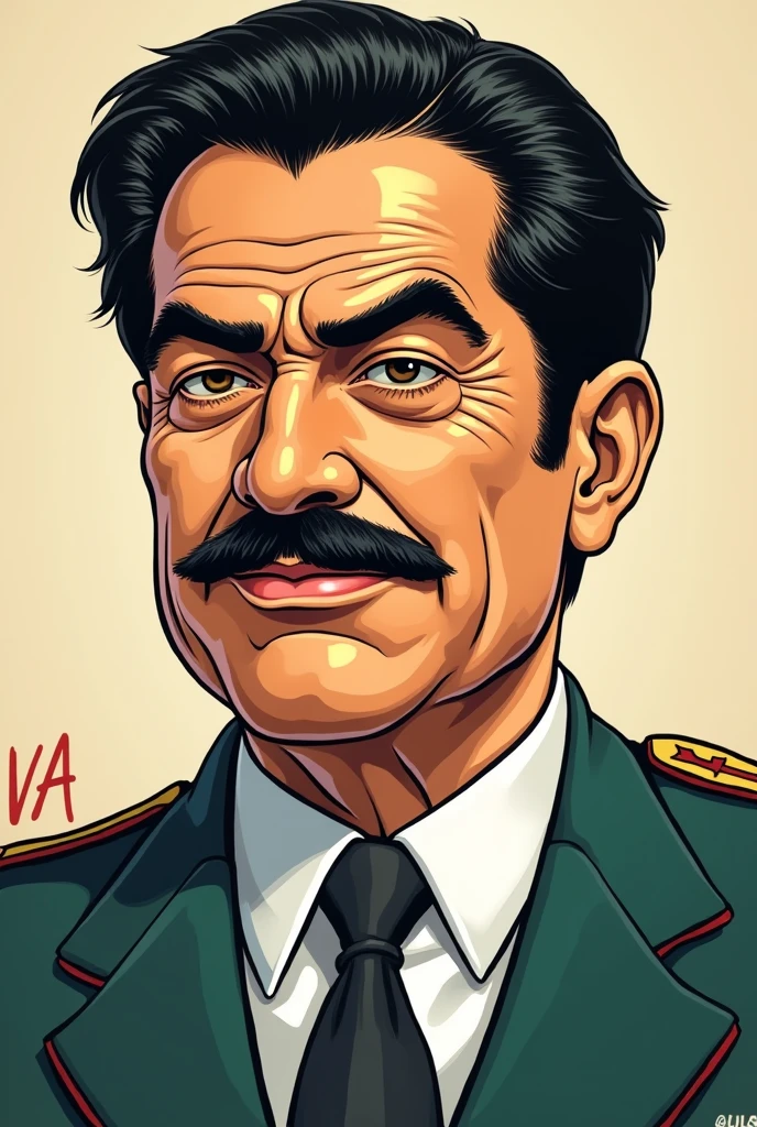 Create a design of Jorge Rafael Videla, Argentine dictator, in manga style/anime