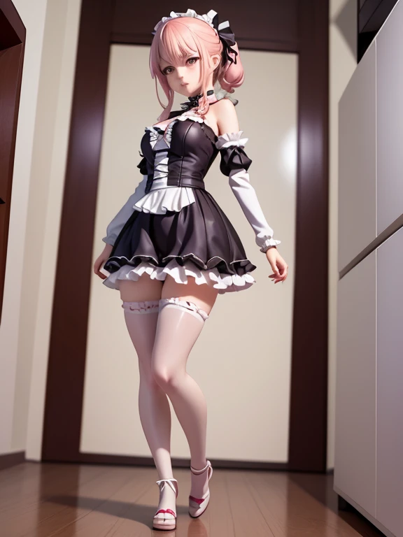 a girl,wear gothic lolita clothes with white frills,{{she is ride on Gundam}},  
full body:1.5,
 3D rendering, 
 portrait female anime, 
 cute 3d anime rendering, 
 cute detailed digital art, 
 3D rendering stylized, 
 3D renderingされたキャラクター アート 8k, 
 cute digital painting, 
 Anime style 3D, 
 Super detailed rendering, 
 weapon in hand, 
