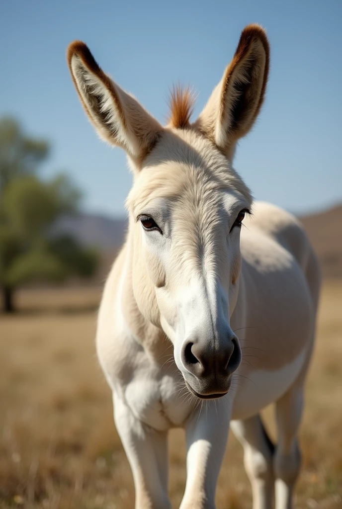 white donkey