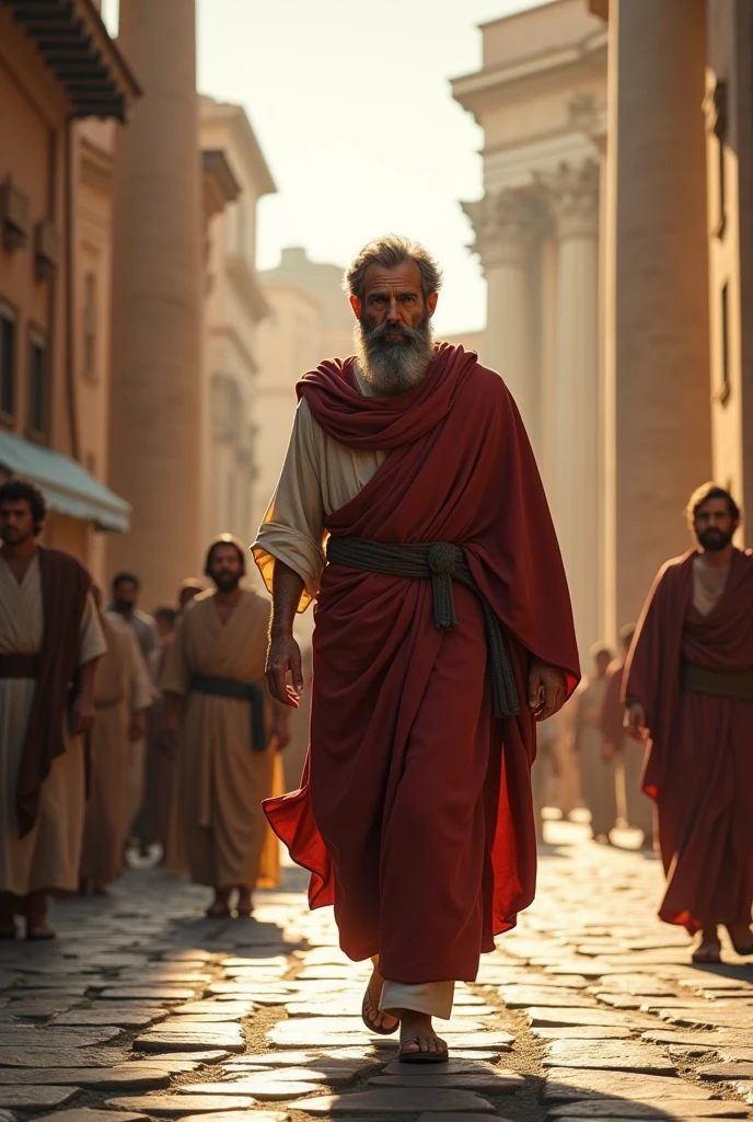 Apostle Paul walking
