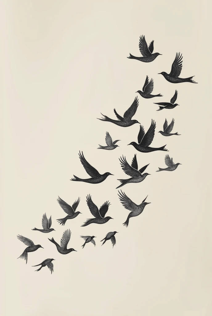 tattoo of flying birds on the rib