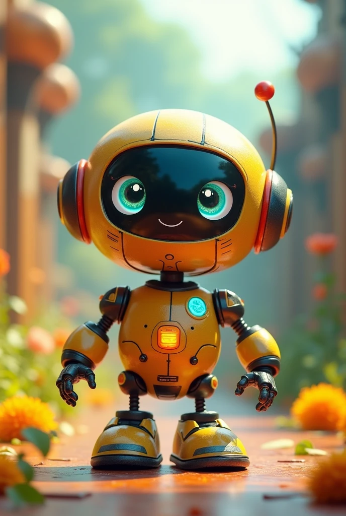 A cute friendly robot