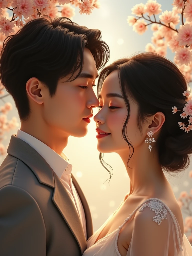 beautiful asian couple,relistic,masterpiece,flawless,high quality