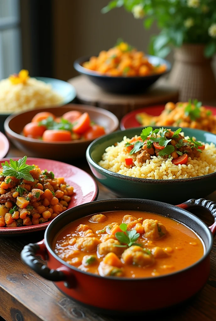 Home made vegetarian food photo for restaurant