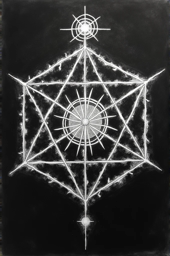 A bold drawing of Metatron&#39;s cube 