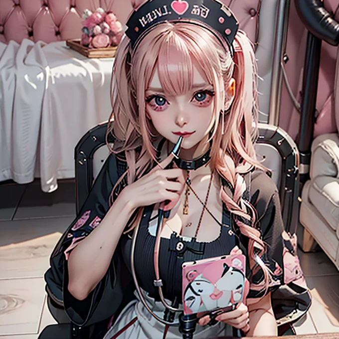 (masterpiece), highest quality, Ultra-high resolution,woman、Gothic Punk、devil、((Background pink room:1.3))、Bat、smile、teddy bear、devilの槍1
a close up of a person in a white dress with a stethoscope, nurse girl, close - fitting nurse costume, nurse, trending on cgstation, an alien robot naughty nurse, belle delphine, trending at cgstation, nurse costume, (doctor), doctor, ruan cute vtuber, professional cosplay, with a stethoscope
2
a close up of a person in a white dress with a stethoscope, an album cover inspired by Leng Mei, trending on pixiv, video art, nurse girl, close - fitting nurse costume, nurse, trending on cgstation, an alien robot naughty nurse, belle delphine, trending at cgstation, nurse costume, (doctor), doctor