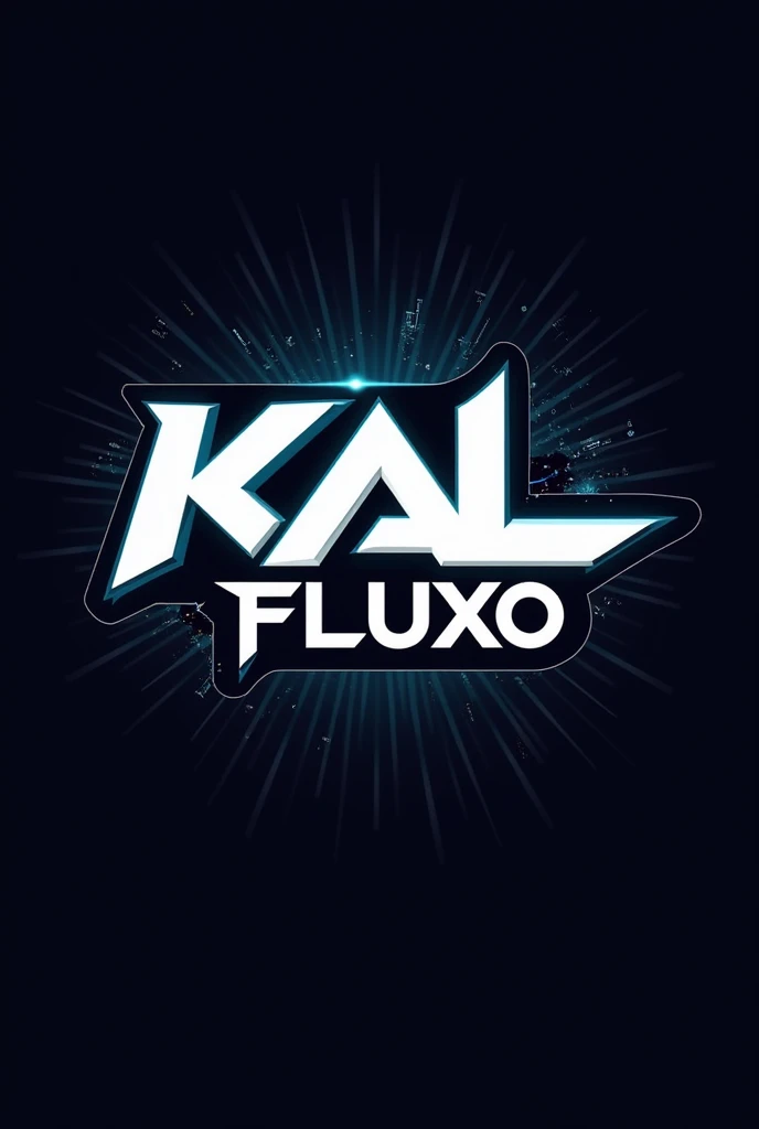 Create an image of a t-shirt emblem with the words KAL FlUXo