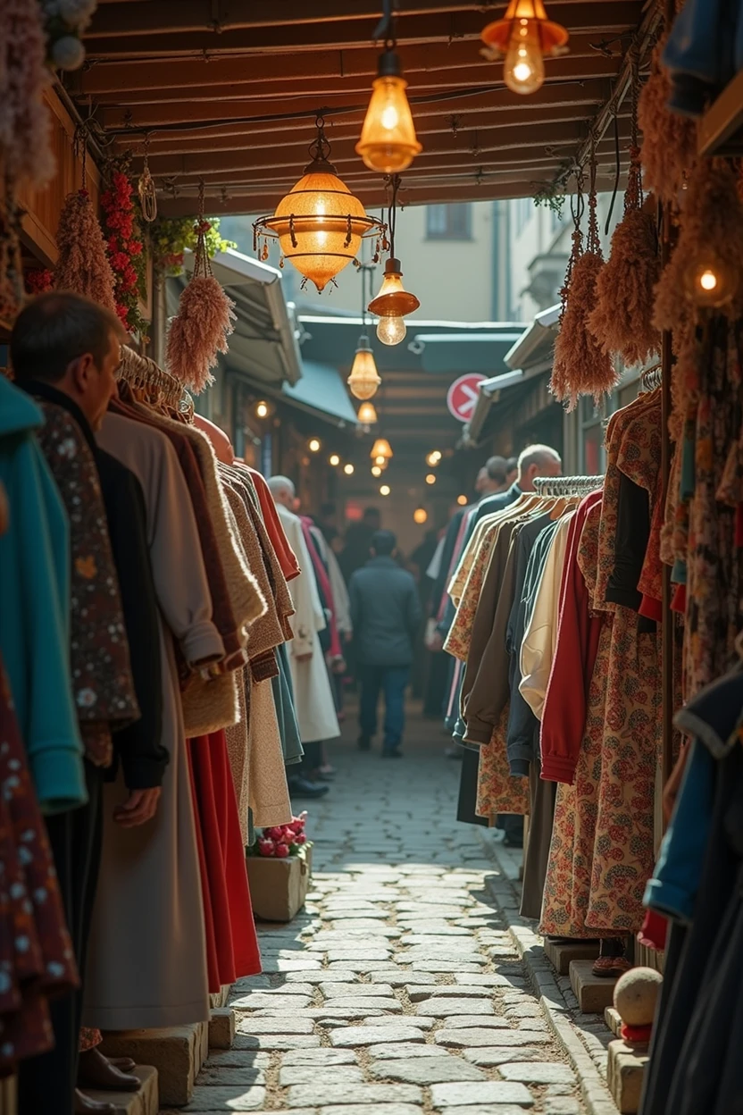 Shops in Middle age time.