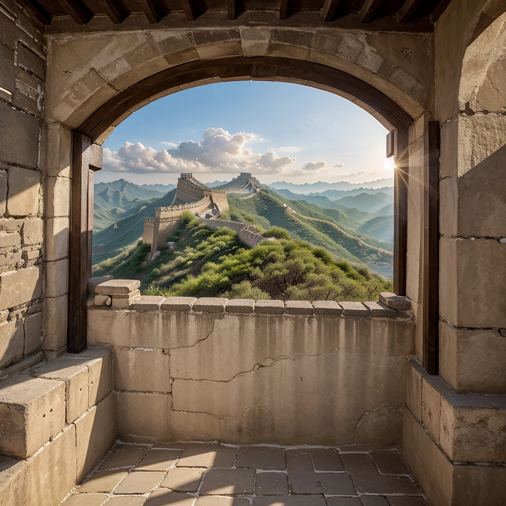 Create the most beautiful Great Wall of China, best quality photo

