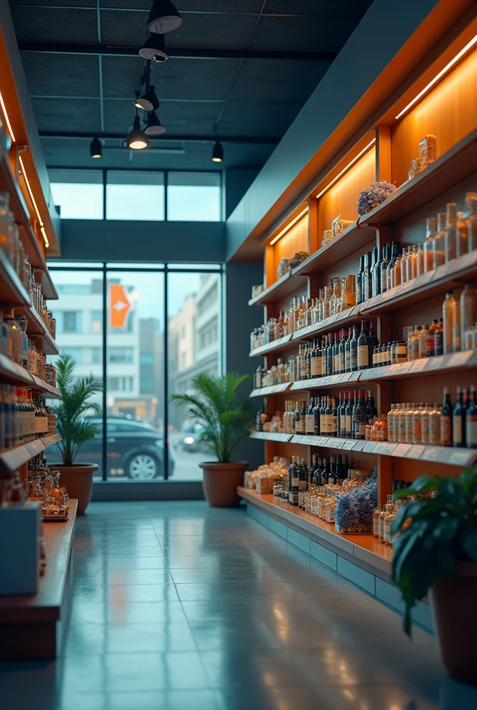 Shops in today's time. Technically advanced. Super realistic. 
