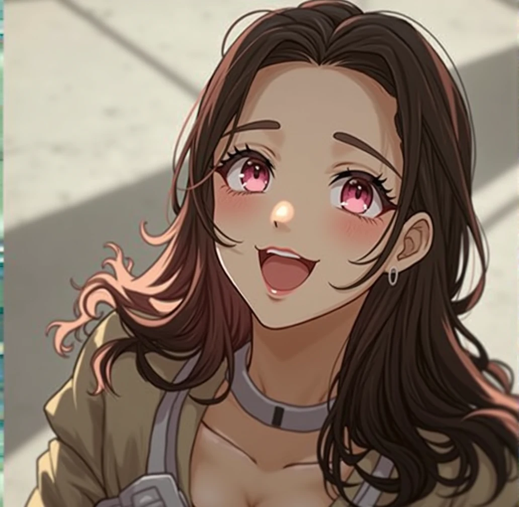 transgender girl, waist up, ssmile, beautiful lighting, deep shadow, best qualityer, Masterpiece artwork, ultra high resolution, アニメ, space armor, standing alone, neckleace, Detailed beauty. face perfect, pink eyes, pink hair, big hair, perfect female body, breasts big, happy expression, illuminated environment, shopping street, Waist slender, アニメ semi realista, NSFW, white and blue colored armor, super detailed face, rosto angelical, super detailed image(wall-paper), work of art, space warrior, little clothing, wide hip, ssmile fofo, cuteness, cute face, cute transgender girl. --auto