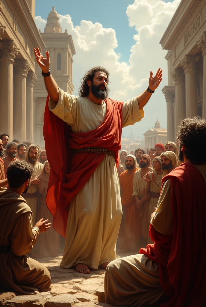 Paul preaching the love of God 