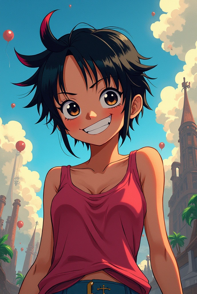 One piece style Anime girl 
