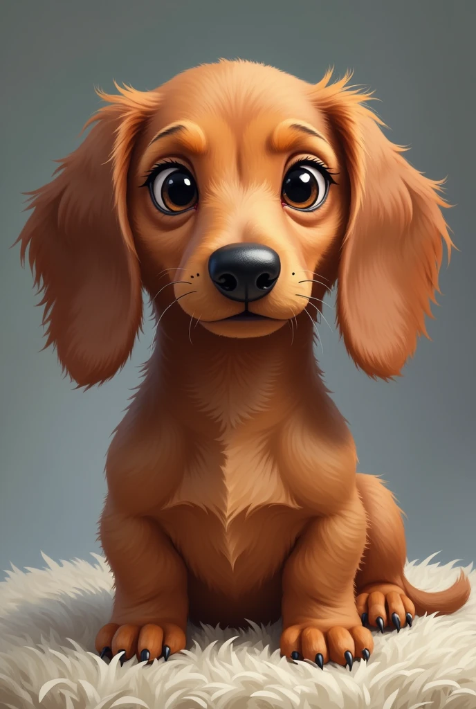 Create an image with the following characteristics: 1 brown dachshund 1 black and white cat 1 black and white shitzu